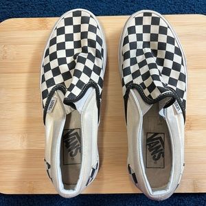 Checkered, print women’s vans.